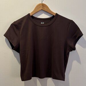 Uniqlo AIRism Soft Cropped T-Shirt - M